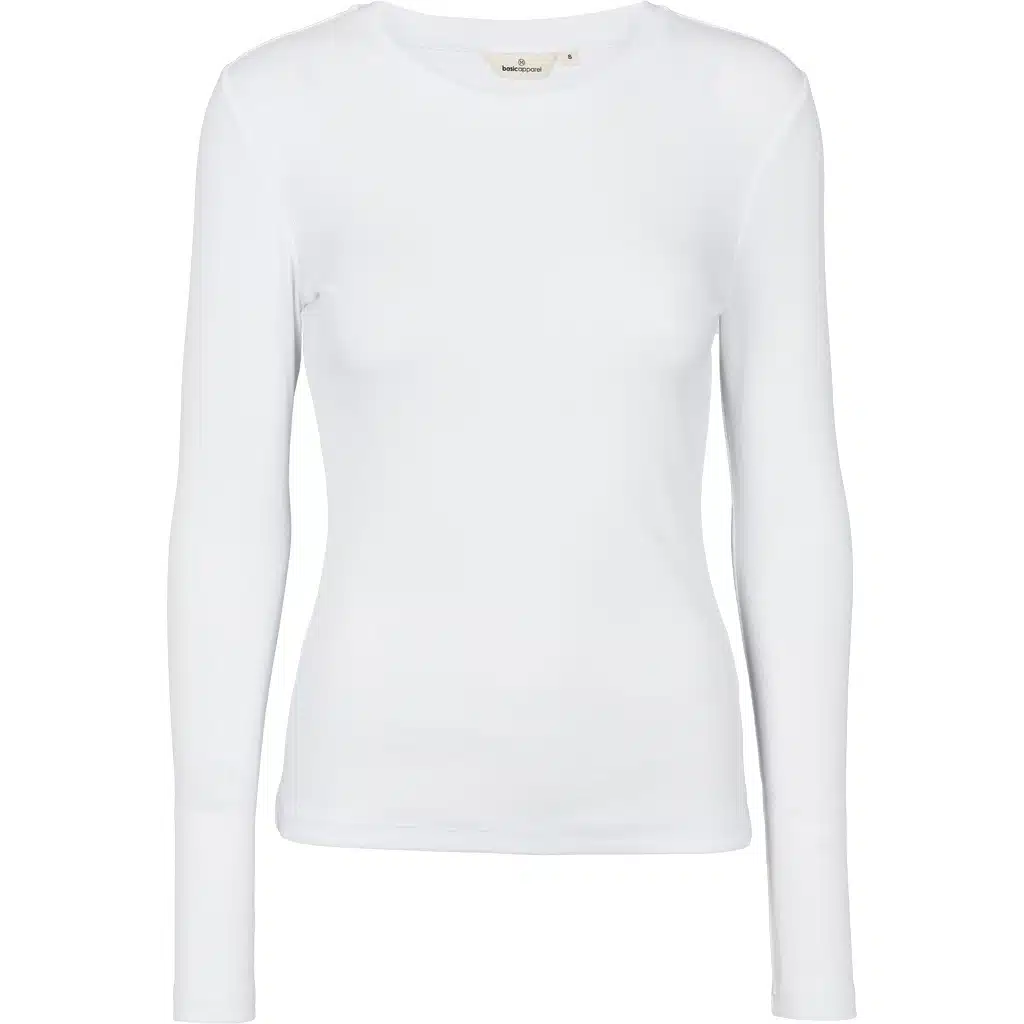 Basic Apparel – Ludmilla LS Tee, Bright White