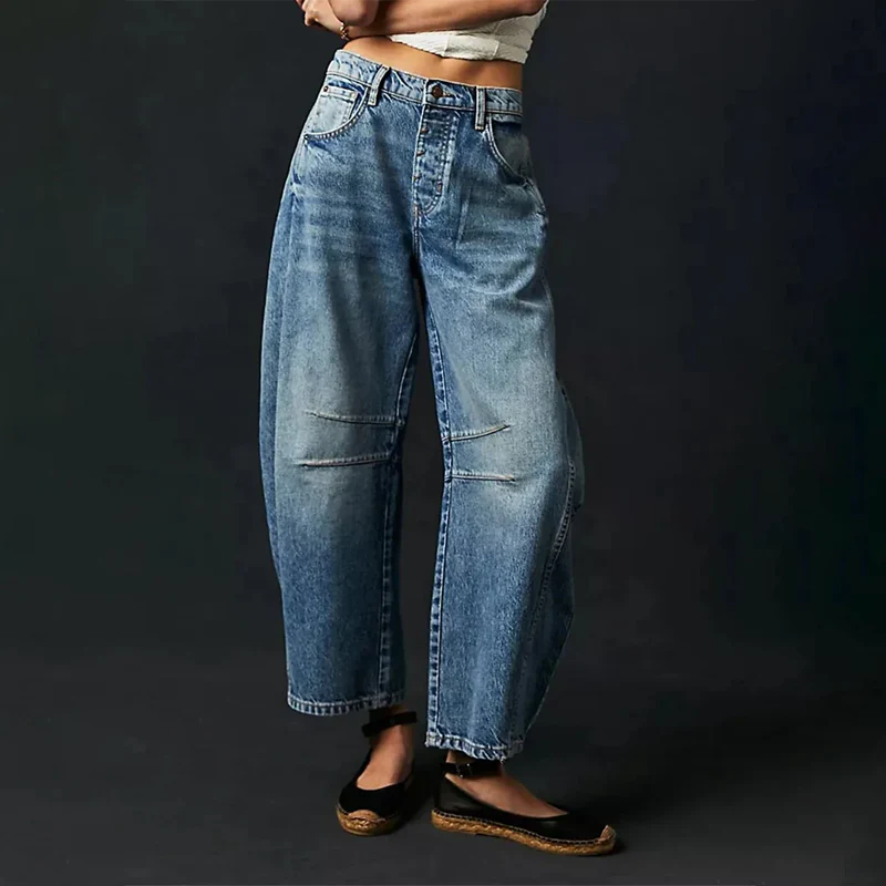 Augusta | Casual Og Behagelige Jeans Med Vide Ben - Billede 2