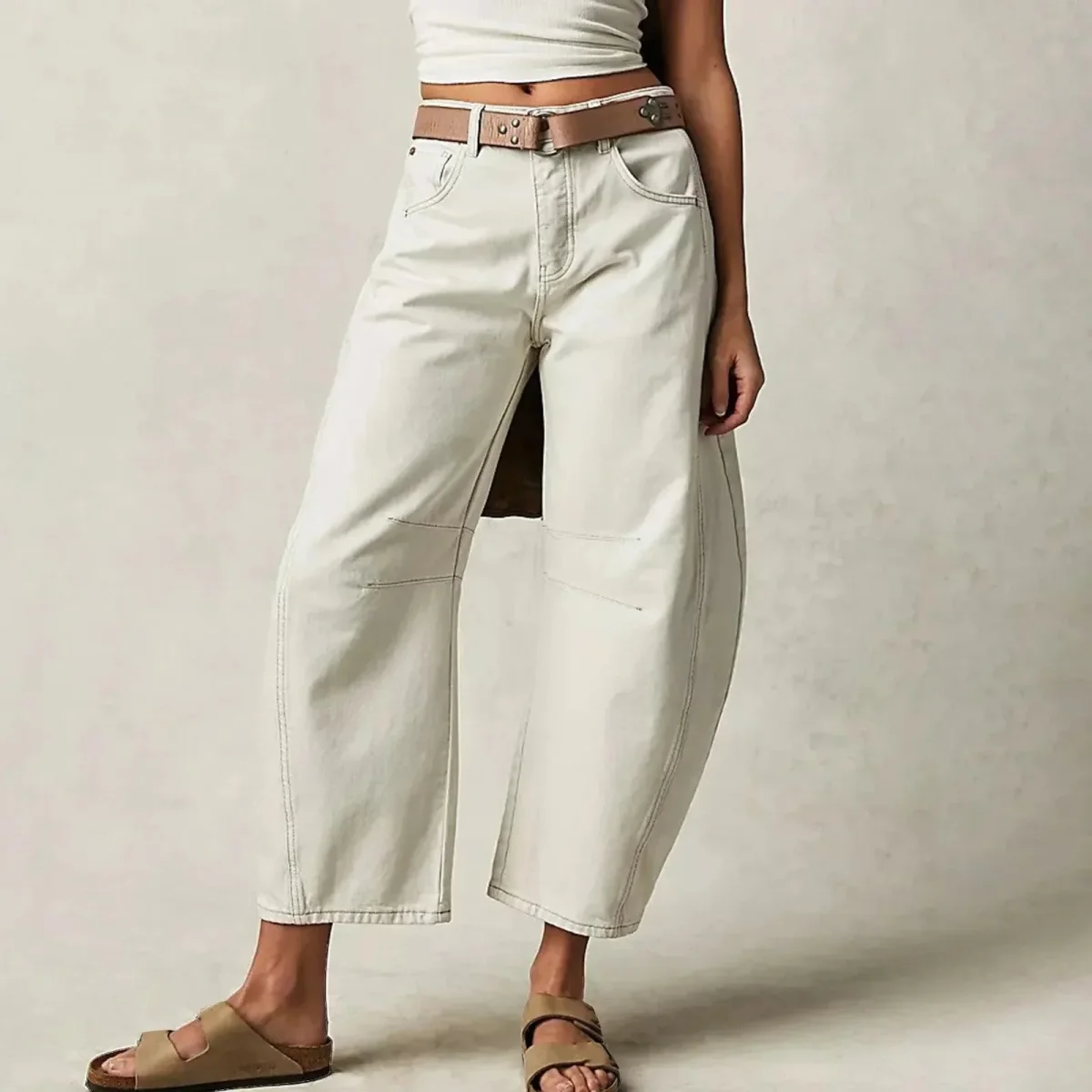 Augusta | Casual Og Behagelige Jeans Med Vide Ben - Billede 5