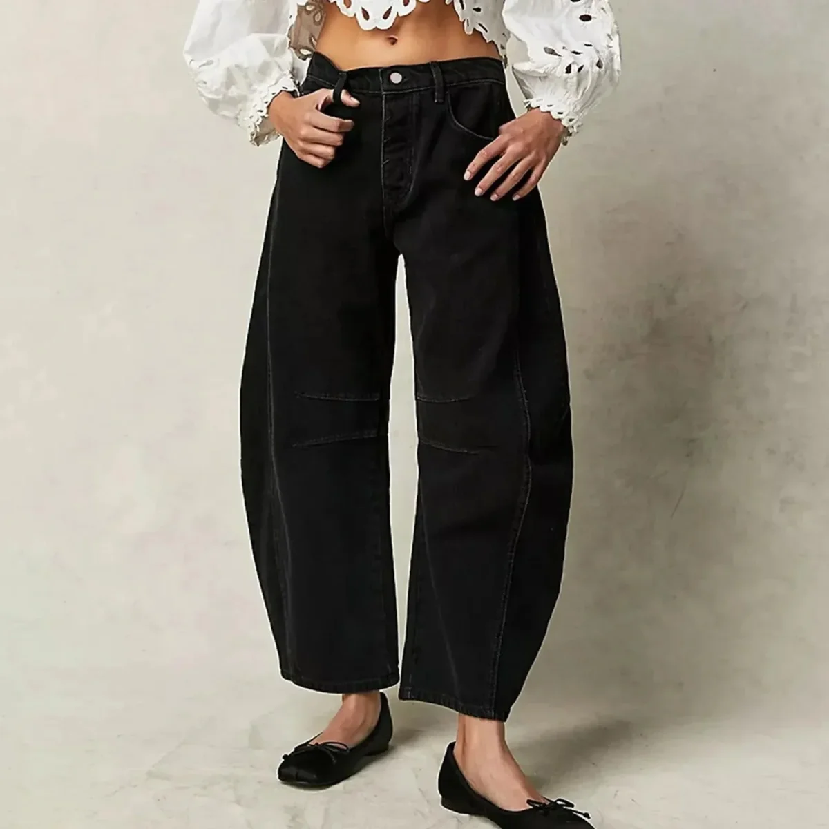 Augusta | Casual Og Behagelige Jeans Med Vide Ben - Billede 6