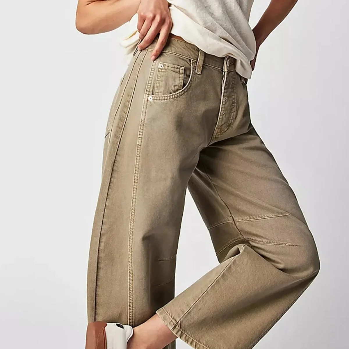 Augusta | Casual Og Behagelige Jeans Med Vide Ben - Billede 4