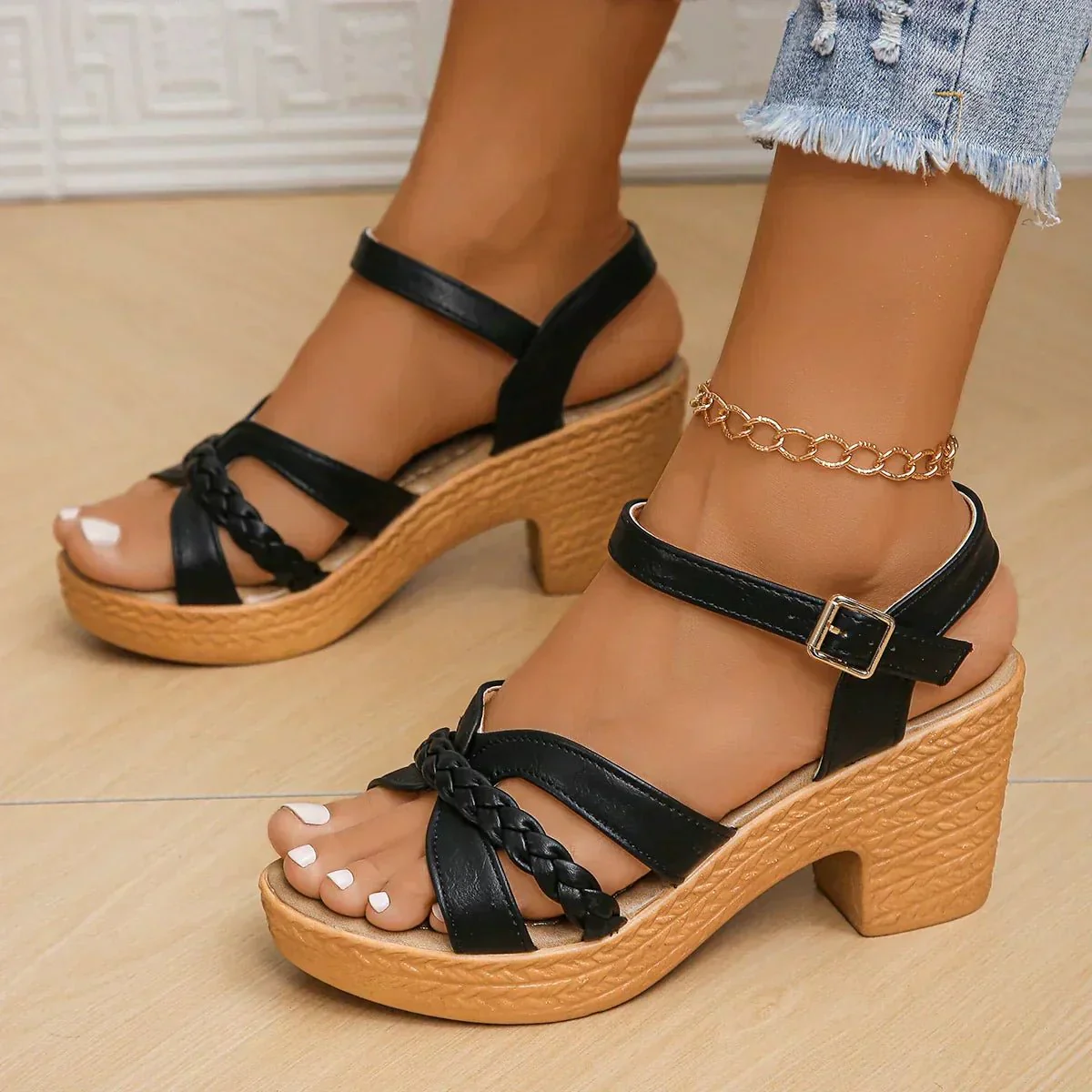 Karla | Cross-Strap Sandaler Justerbare Remme Komfort Sommer - Billede 7