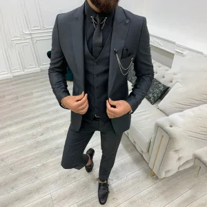 Henrik | Herre Tre-Delt Jakkesæt Single-Breasted Notched Lapel