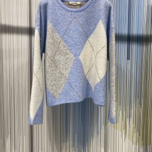 Strik harlequin lyseblå EX one size